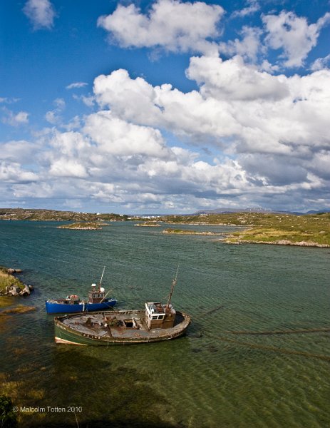 Boat aground near Cruit Island, Co. Donegal..jpg